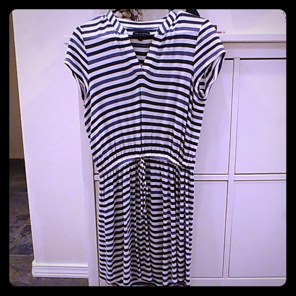 Blue & White striped dress